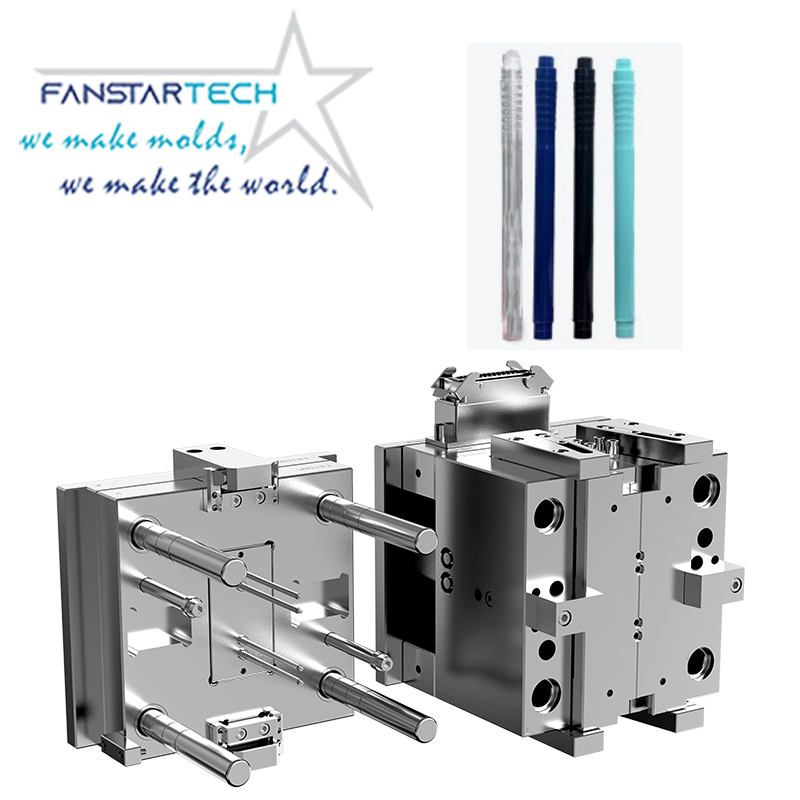 圆珠笔笔筒模具 多腔笔模具 开模注塑 定制加工模具厂家